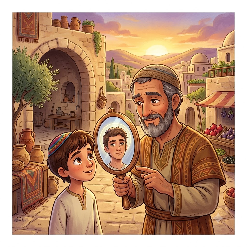 חזותו מוכיחה עליו (חָזוּתוֹ מוֹכִיחָה עָלָיו)