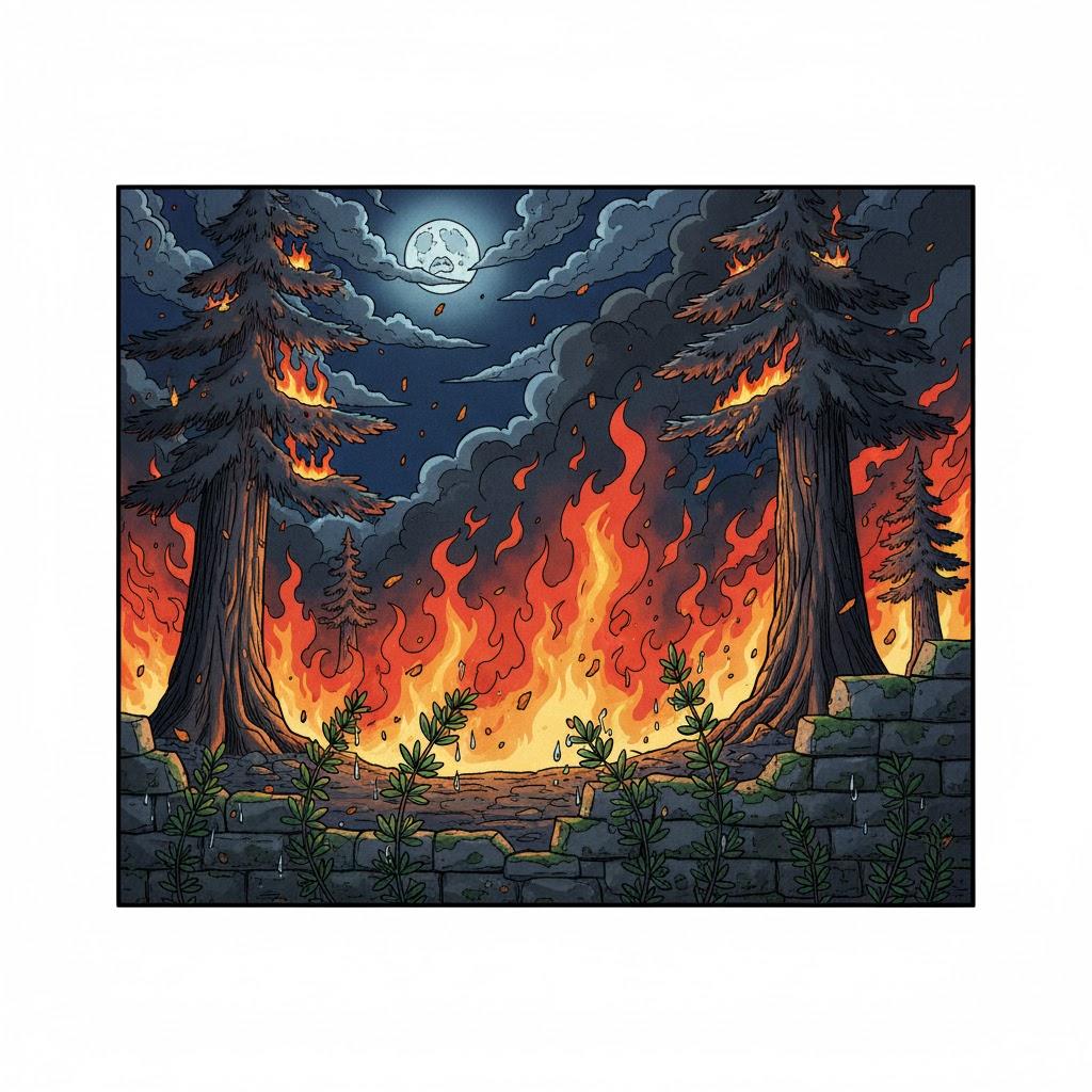 "if cedars have caught fire, what will the moss on the wall do"? "if the mighty have succumbed how shall the weak emerge unscathed?"