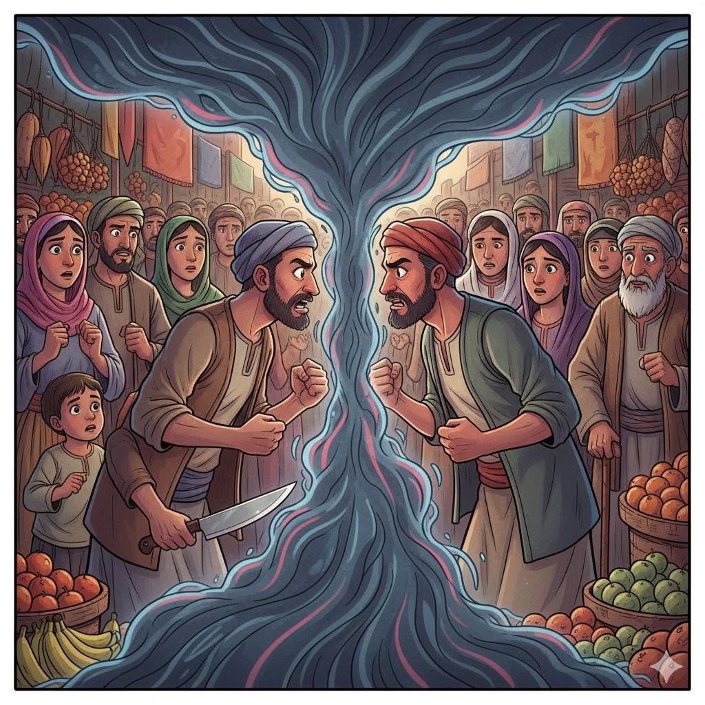 אֶפְשָׁר הָיָה לַחְתוֹךְ אֶת הָאֲוִיר בְּסַכִּין