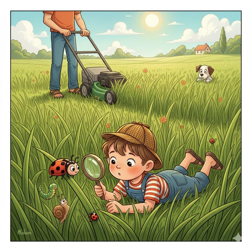 At grass height
