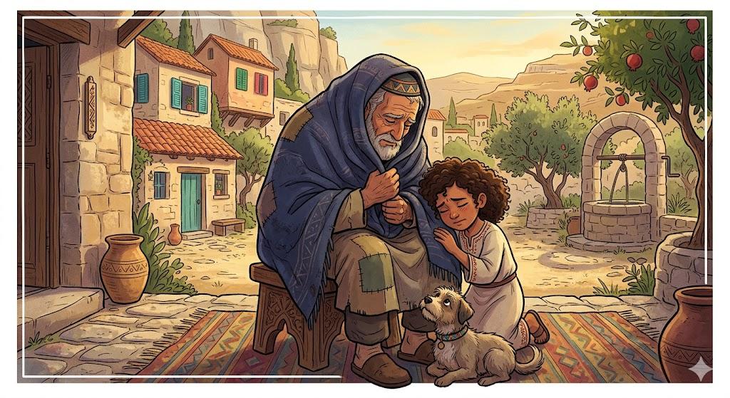 Wrapped in his grief