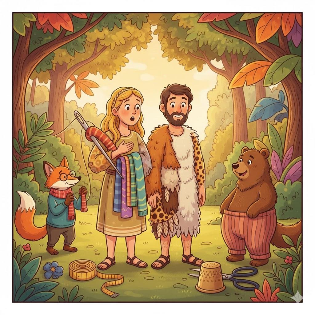 Adam and Eve's clothes, Adam and Eve's attire