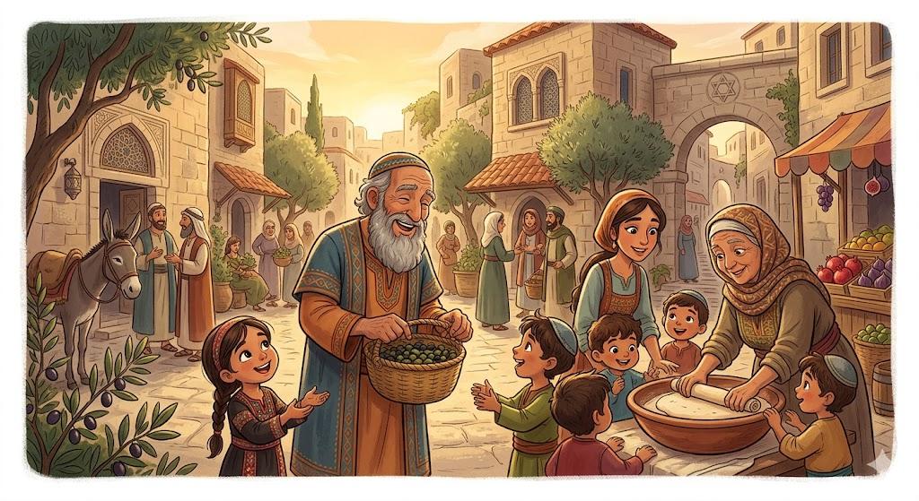 Old man, woman and child (men, women and child)