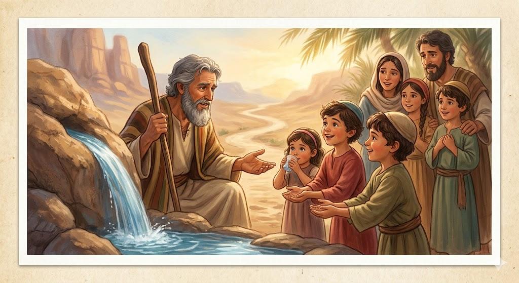 From this rock comes water for you?!