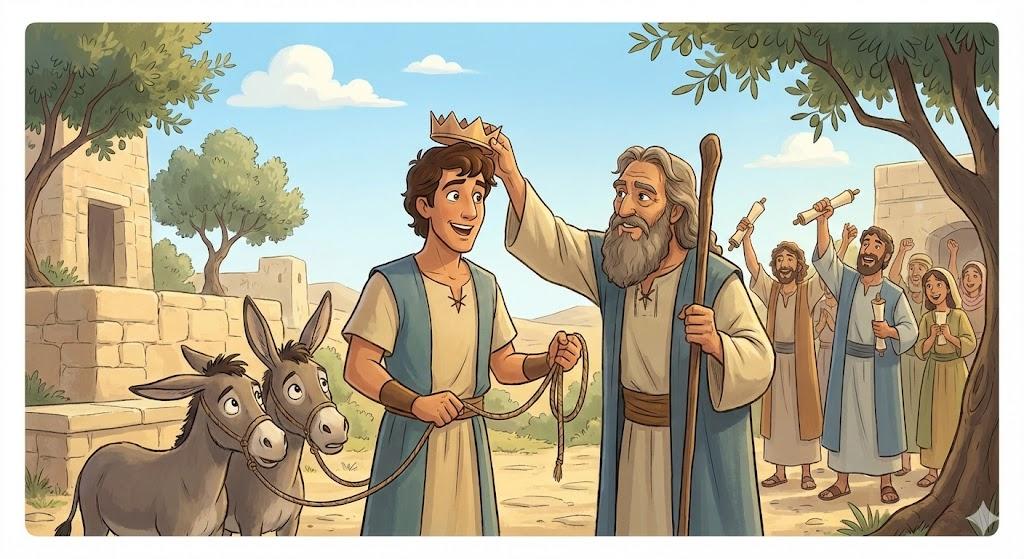 בִּיקֵּשׁ אֶת הָאֲתוֹנוֹת וּמָצָא אֶת הַמְּלוּכָה
