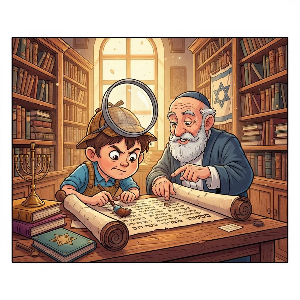 examined with a magnifying glass