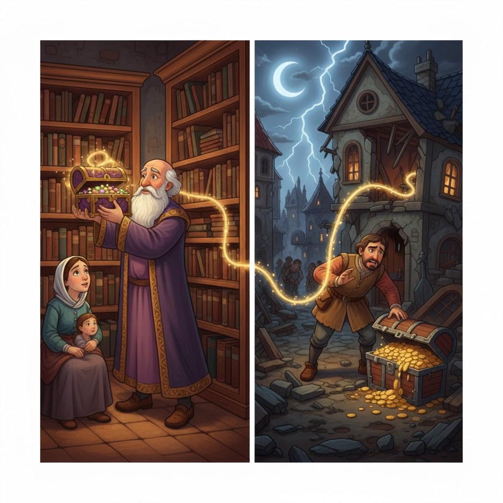 Leave your treasure in trustworthy place and you will be saved from all misfortune.