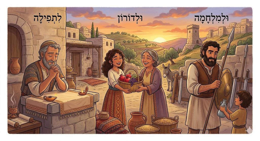 הִתְקִין עַצְמוֹ לִתְפִילָּה וּלְדוֹרוֹן וּלְמִלְחָמָה