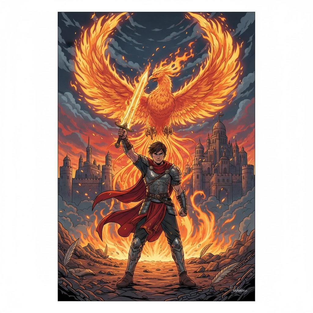 With blood and fire