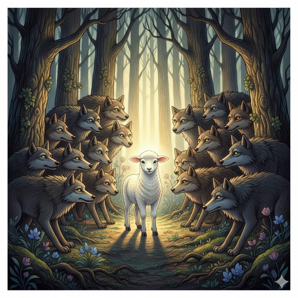 Great is the sheep that stands among seventy wolves