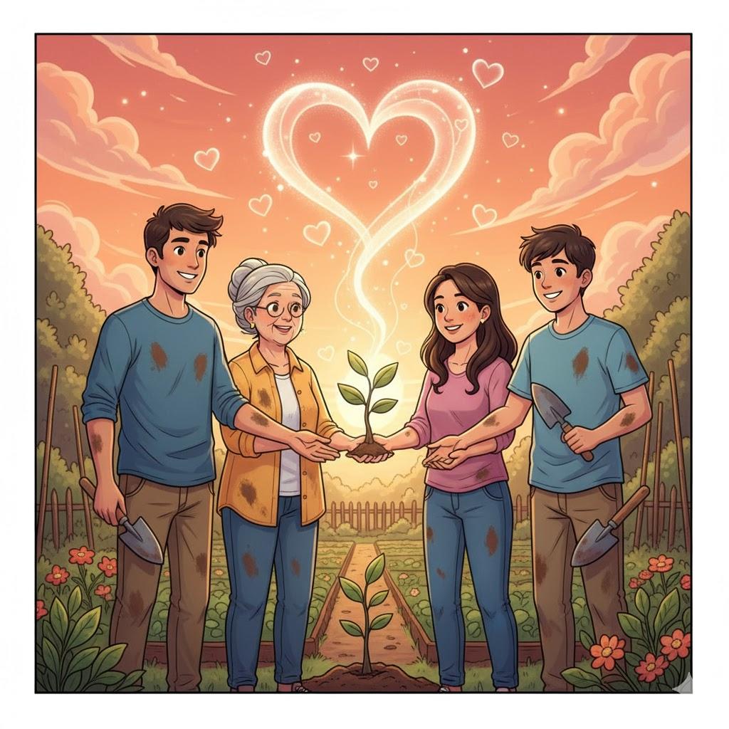 After the deeds, hearts are drawn / actions shape the heart