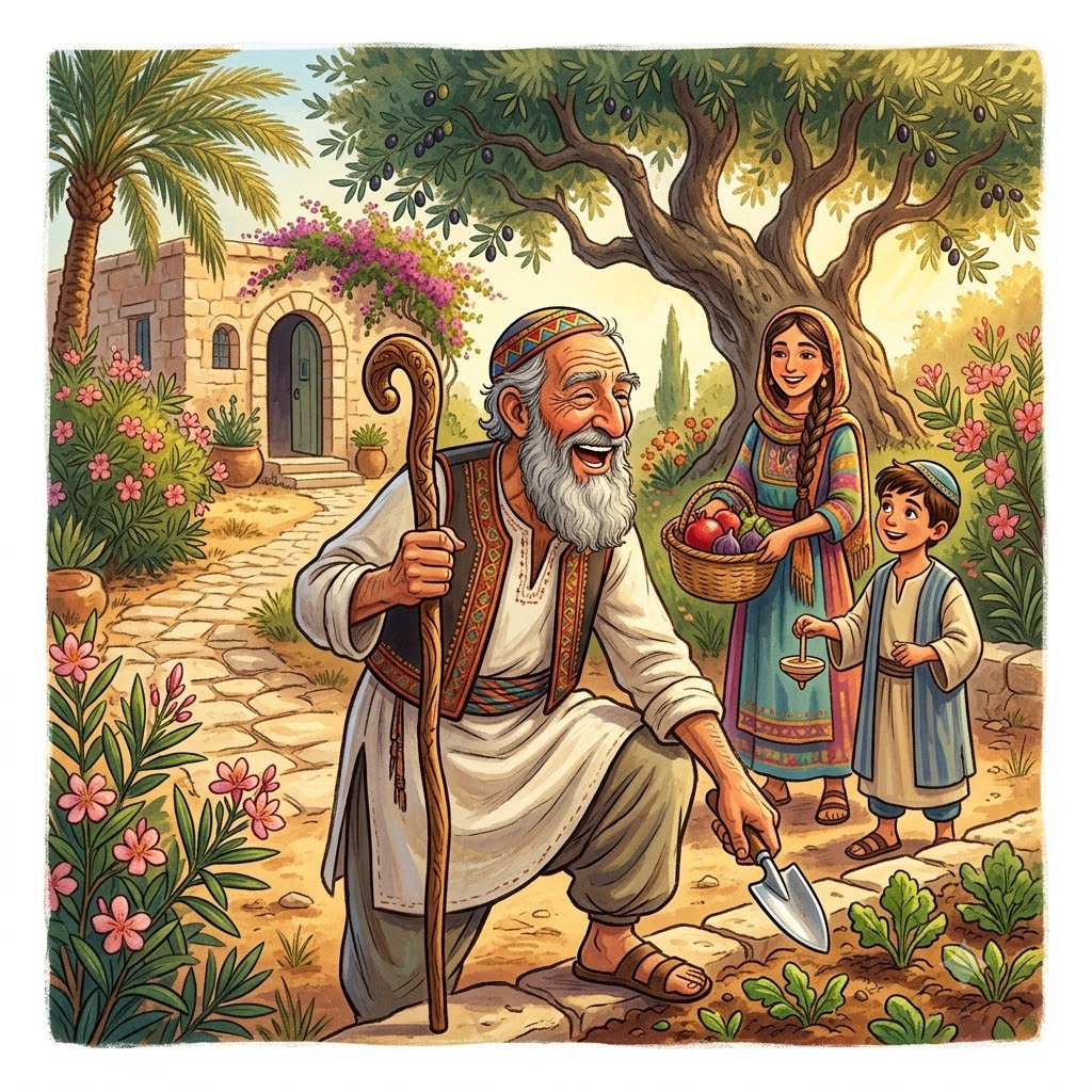 Renewed his days as of old (חִידֵּשׁ יָמָיו כְּקֶדֶם, חִידֵּשׁ אֶת יָמָיו כְּקֶדֶם)