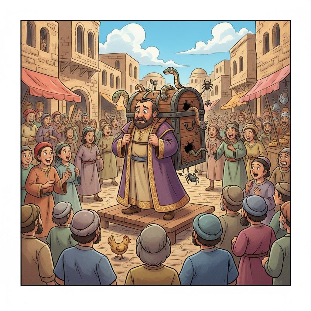 אֵין מַעֲמִידִים פַּרְנָס עַל הַצִּבּוּר אֶלָּא אִם כֵּן קֻפָּה שֶׁל שְׁרָצִים תְּלוּיָה לוֹ מֵאֲחוֹרָיו