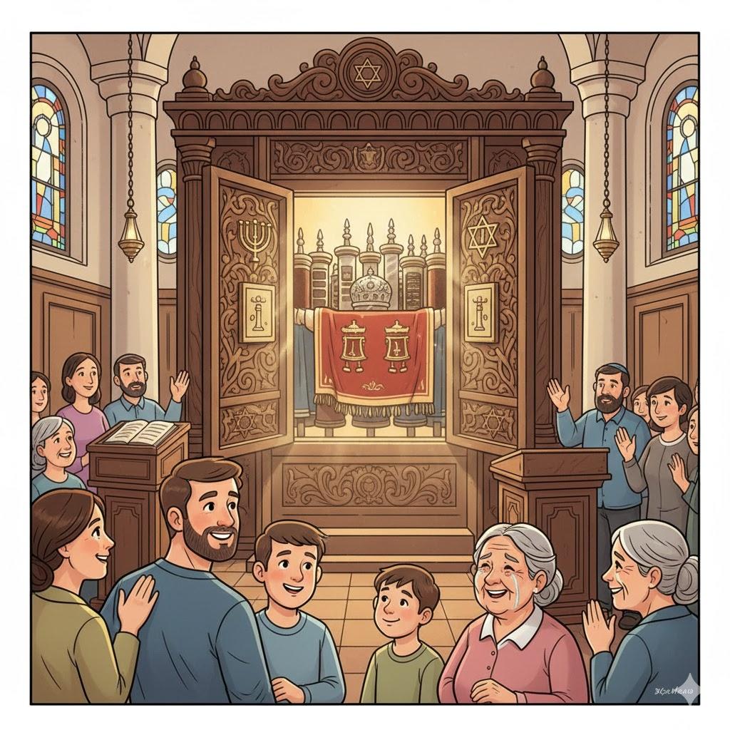 the Holy Ark (in the synagogue)